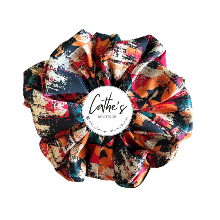 Satin Scrunchie Multicoloured Abstract '26