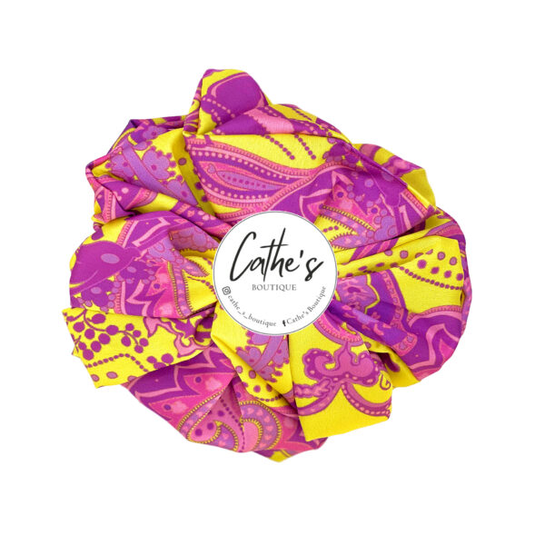 Satin Scrunchie  Multicoloured Yellow Lilac Lahour
