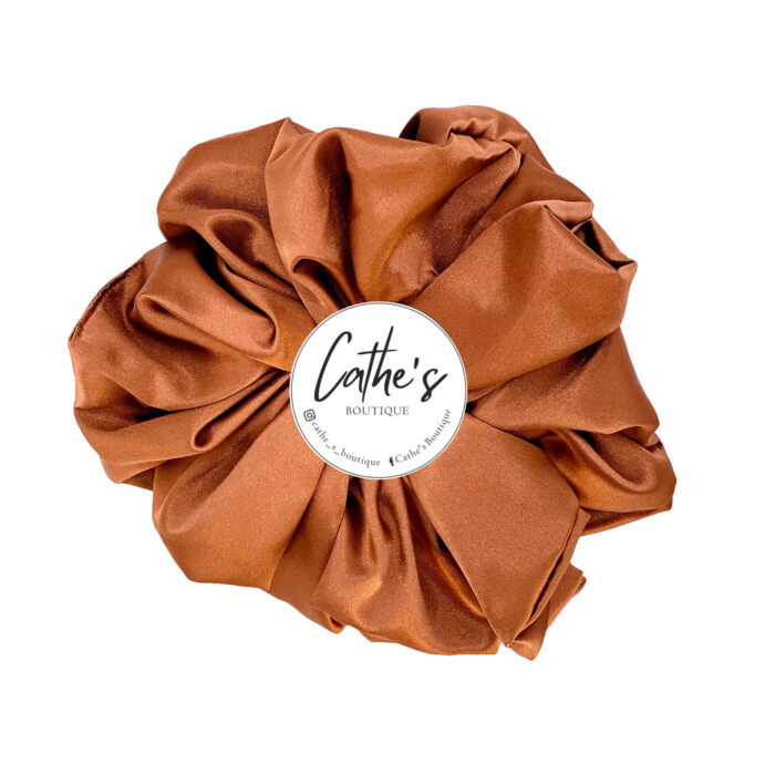 Satin Scrunchie  Single coloured Chocolate Brown