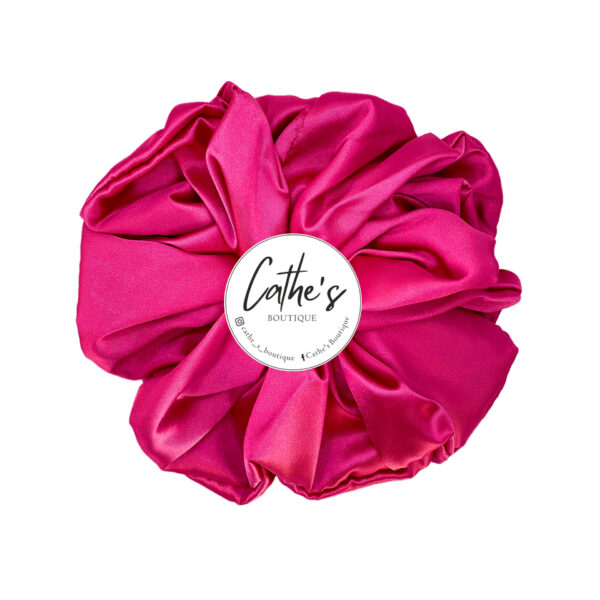 Satin Scrunchie  Single coloured Fuchsia
