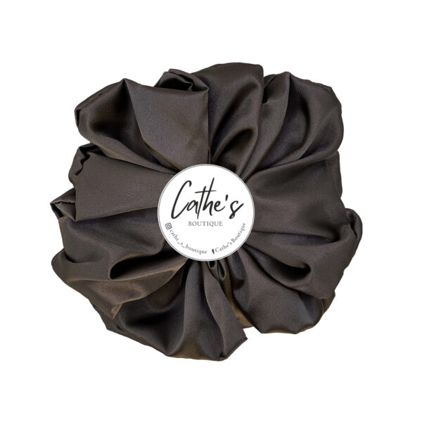 Satin Scrunchie Single coloured Iron Grey