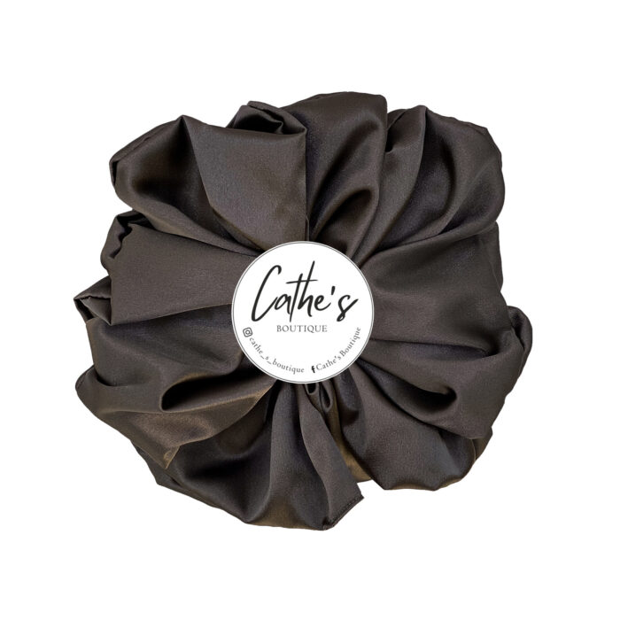 Satin Scrunchie Single coloured Iron Grey