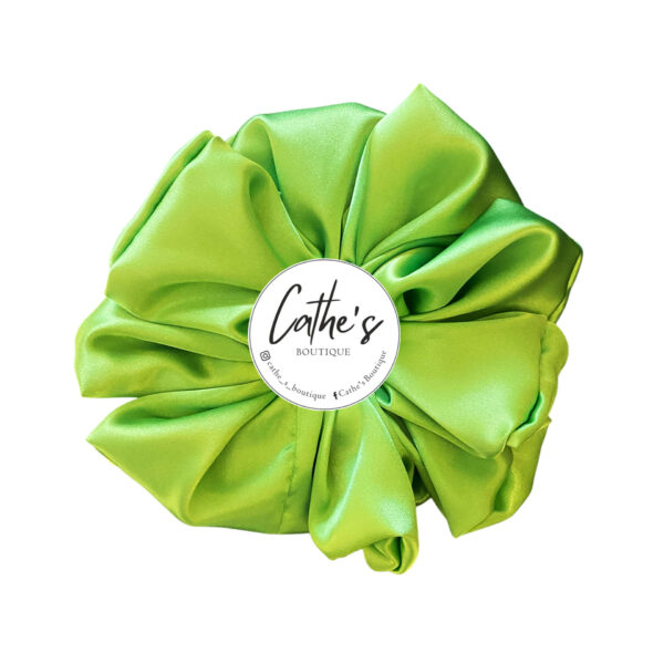 Satin Scrunchie Single coloured Lime Green