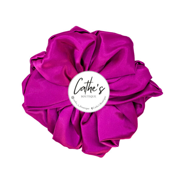 Satin Scrunchie  Single coloured Magenta
