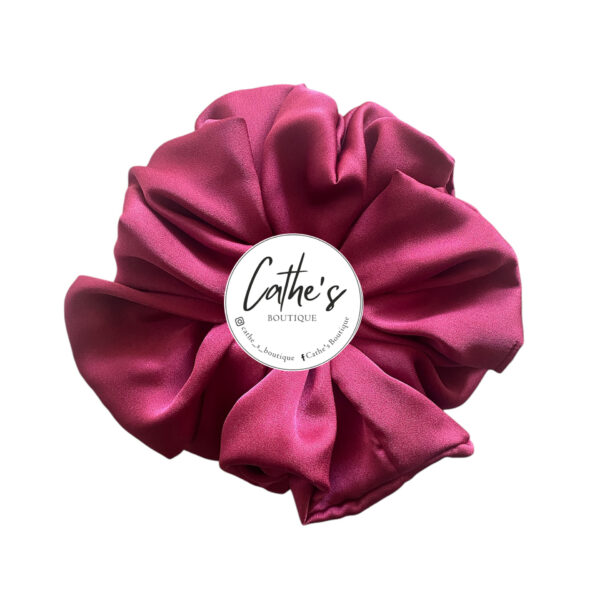 Satin Scrunchie Single coloured Matte Magenta