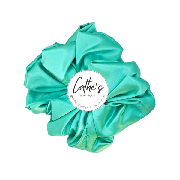 Satin Scrunchie  Single coloured Turquoise