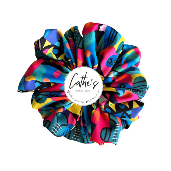 Satin Scrunchie  Multicoloured Picasso Abstract '26