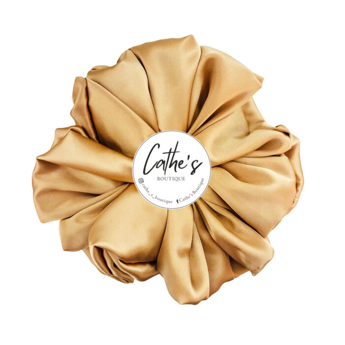 Satin Scrunchie Single coloured Caramel