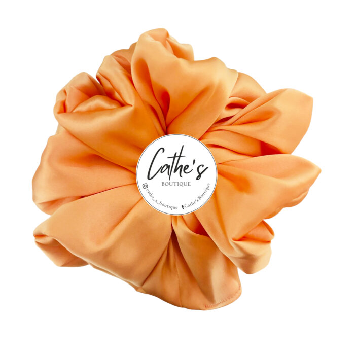 Satin Scrunchie Single coloured Salmon